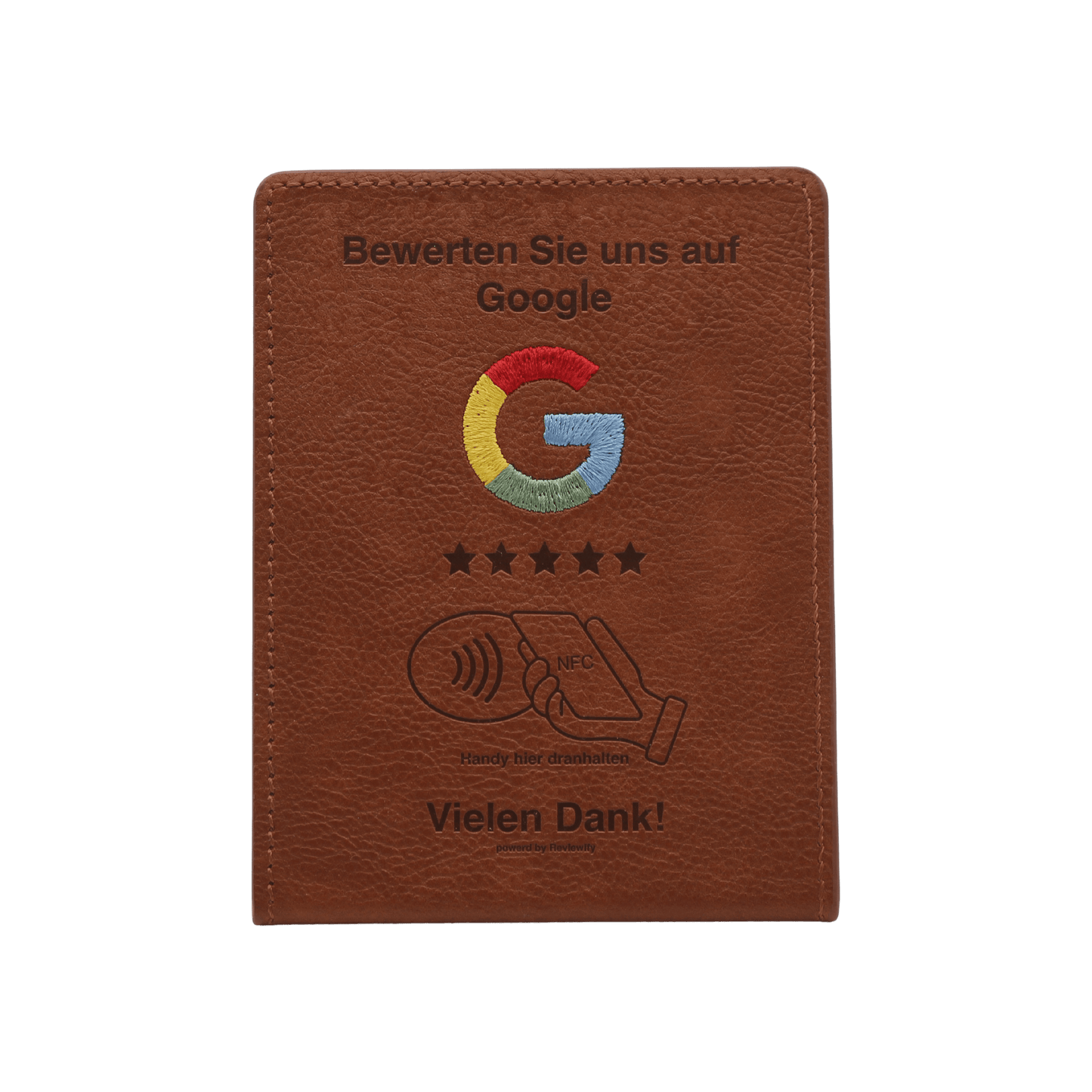 Google Bewertungs-Aufsteller – Premium Kunstleder mit NFC | Reviewify